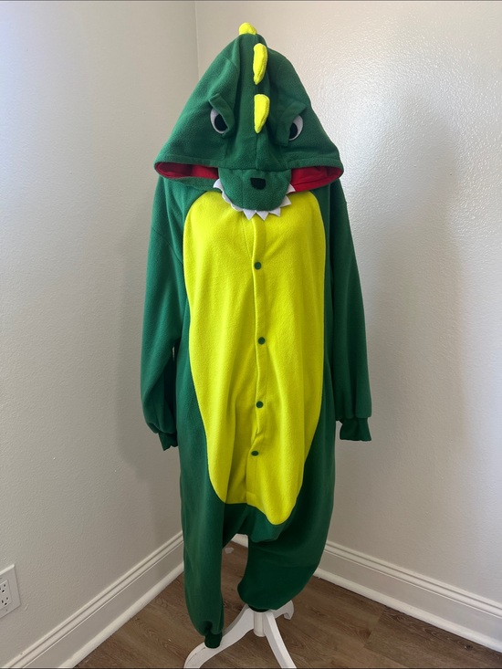 funziez Pants - Dinosaur Green Jumpsuit - Small